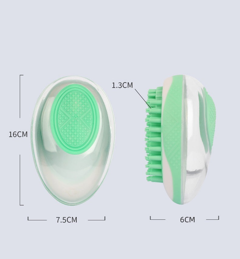 Pet Grooming Bath Brush for Dogs & Cats – 2-in-1 Soft Silicone Massage Comb, Shower Scrubber & Hair Cleaning Tool