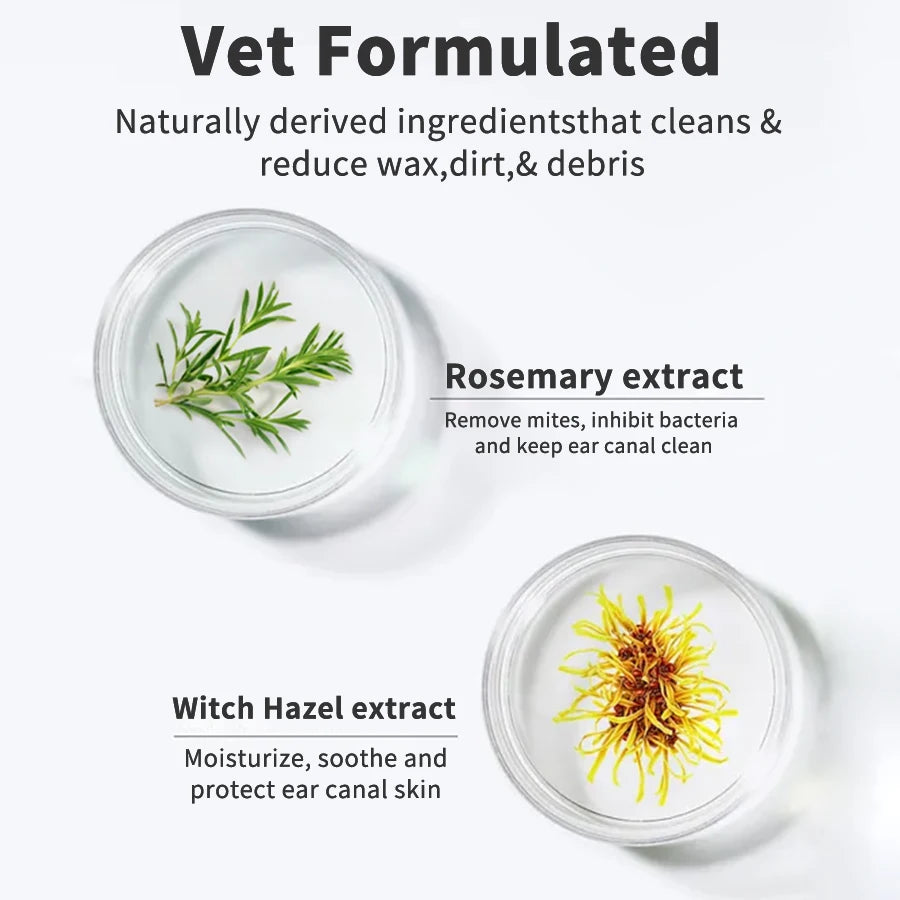 Dog & Cat Ear Wipes – Gentle Finger Cleaning Pads for Easy Otic Care, Wax Removal & Soothing Odor Control